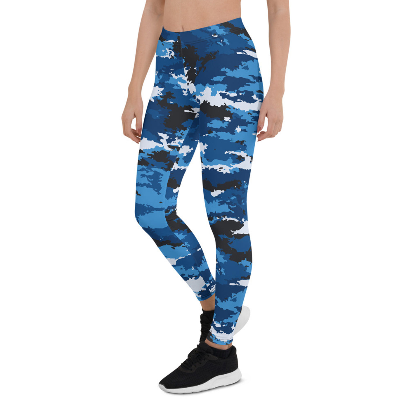 Blue Camo Leggings for Women