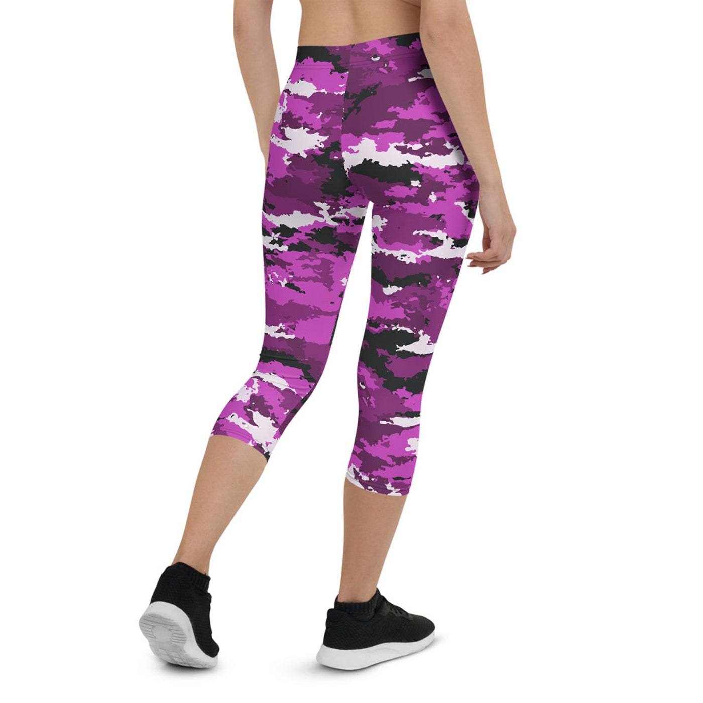 Pink and Purple Camo Capri Leggings