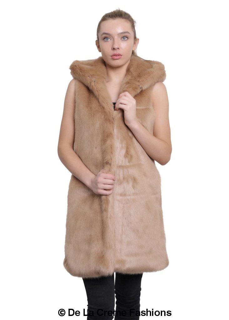 Faux Fur Hooded Gilet