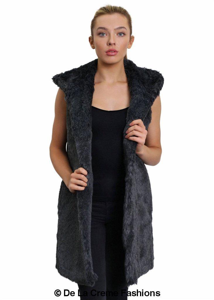 Faux Fur Hooded Gilet