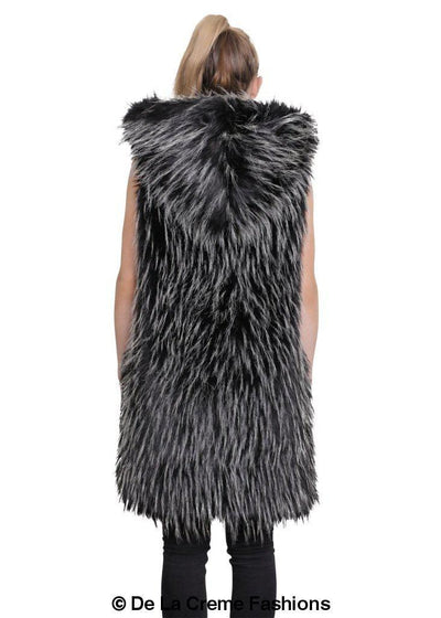 Faux Fur Hooded Gilet