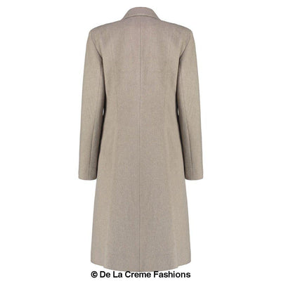 De La Creme - Women's Mohair Blend Longline Winter Coat